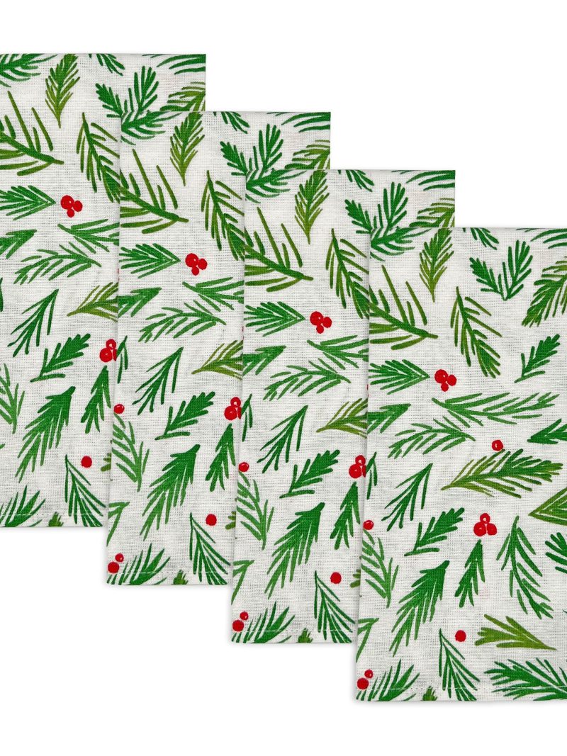Bayberry Merry & Bright Dinner Napkins - Set Of 4