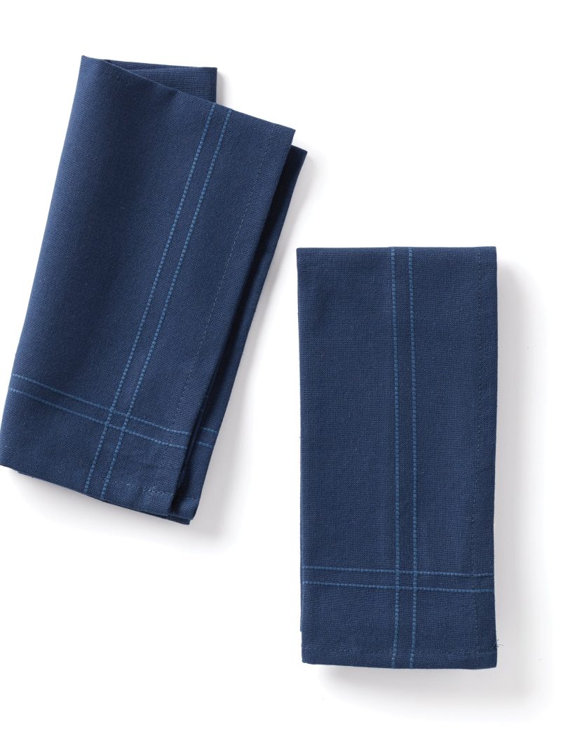 Essentials Navy Dinner Napkins - Set Of 2