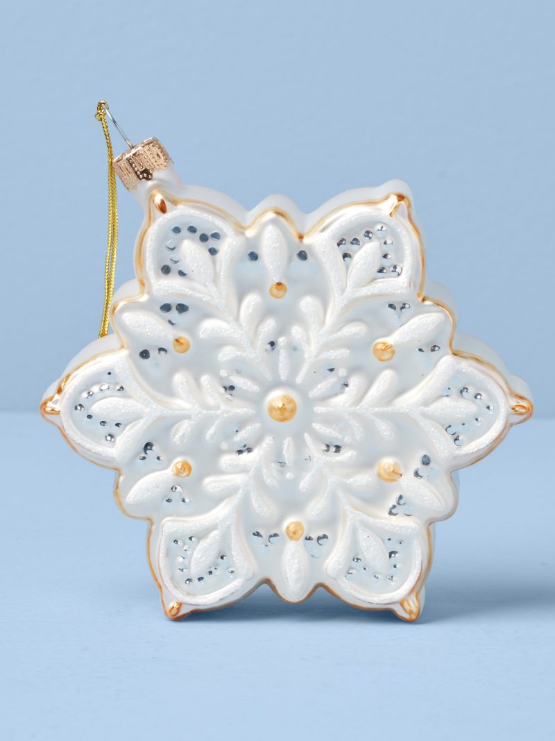 2025 Retro Blown Glass Snowflake Ornament
